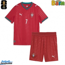 Portugal Cristiano Ronaldo #7 Hjemmedraktsett Barn EM 2024 Kortermet (+ Korte bukser)
